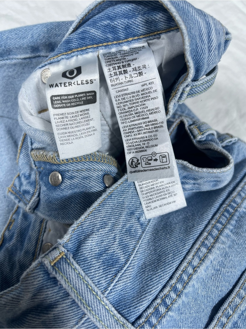 Levi’s 501 Skinny Jeans W28 L28 Distressed Light-wash - Picture 8 of 16